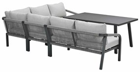 Garden Impressions Tarera lounge dining set 5-delig - donker grijs