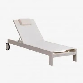 Ligstoel In Aluminium Met Kussen Akelia Gardenia Wit - Sklum