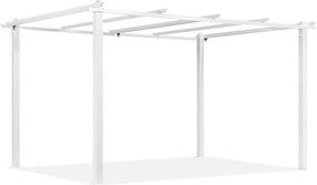 Frame voor metalen terraspergola Barbados 3x4 m wit Garden Point
