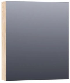 Saniclass Dual Spiegelkast - 60x70x15cm - 1 linksdraaiende spiegeldeur - MFC - sahara 7186