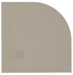 ZEZA Grade douchevloer - 100x100cm - antislip - antibacterieel - mineraalmarmer - kwartrond - mat cream (taupe) 400000000000009450