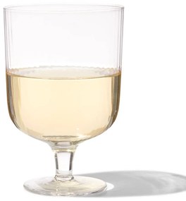 HEMA Wijnglas Bergen Streep Reliëf 250ml (transparant)