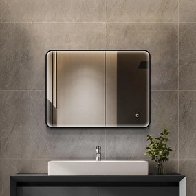 Badkamer Spiegel Milo 80x60CM | LED Verlichting Voorzijde | Condensvrij | Dimbaar