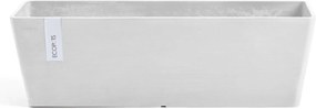 Ecopots bloempot Bruges 55 - Rechthoekig - Pure White - 55,5cm x 17cm x H17cm