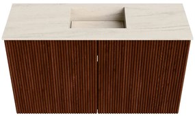 Mondiaz Joya DLux 70cm toiletmeubel ruby met wastafel faye midden 1 kraangat meli