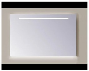 Sanicare Q-mirrors spiegel zonder omlijsting / PP geslepen 90 cm horizontale strook + Ambi licht onder warm white leds LWD.60090