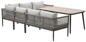 Garden Impressions Burela lounge dining set 5-delig rechts - taupe