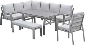 Garden Impressions Cameron lounge dining set 5-delig links - taupe