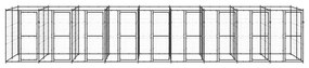 vidaXL Hondenkennel 21,78 m² staal