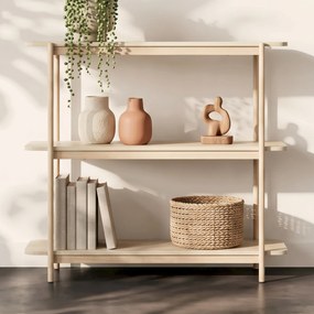 Openkast Met Drie Planken Whitewash - 120x40x120cm.