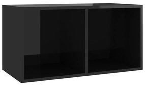 vidaXL Opbergbox voor LP's 71x34x36 cm bewerkt hout hoogglans zwart