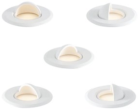 Buitenlamp Set van 5 Moderne grondspots wit incl. LED IP67 - Linsey Modern Buitenverlichting
