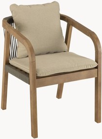 Tuin eetstoelen Celestin van acaciahout met armleuningen, 2 stuks