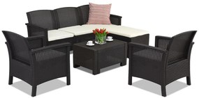 Venezia Relax Corner 6 Bica bruin technorattan loungemeubelset