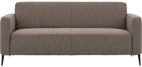 Goossens  Key West bruin, stof, 3-zits, modern design