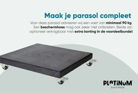 Platinum Challenger rechthoek zweefparasol T2 Premium - 2,6 x 3,5 m. - Manhattan