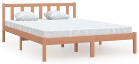 vidaXL Bedframe grenenhout honingbruin 150x200 cm 5FT King Size