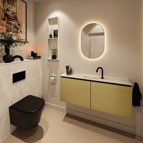 Mondiaz Ture DLux toiletmeubel 120cm oro met wastafel ostra midden met kraangat