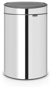 Brabantia Touch Bin Afvalemmer - 40 liter - kunststof binnenemmer - brilliant steel 112881