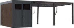 Cedrino Pergola 530x360x255cm incl. Berging 360x200cm | Kees Smit Tuinmeubelen