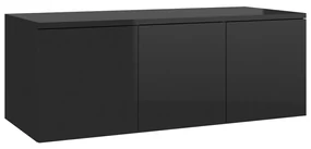 vidaXL Tv-meubel 80x34x30 cm spaanplaat hoogglans zwart