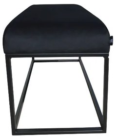 House of Rebels Bankje - Glossy - Velvet  - Zwart - 121cm - House of Rebels