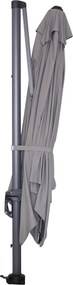 Garden Impressions Hawaii zweefparasol 300x300 cm - frame carbon black - licht grijs doek