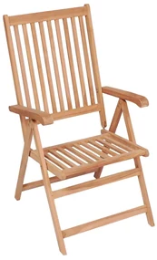 vidaXL Tuinstoelen 4 st verstelbaar massief teakhout
