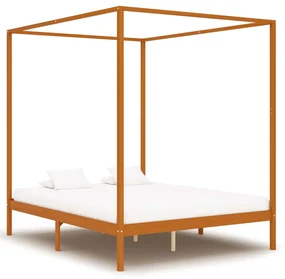 vidaXL Hemelbedframe met 4 lades massief grenenhout 180x200 cm