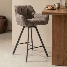 Draaibare Barstoel Taupe Renegade Stof