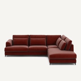 Omvormbare hoekbank rechts, fluweel, Marsile