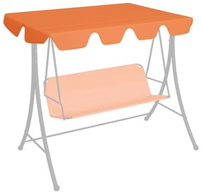 vidaXL Vervangingsluifel voor schommelbank 150/130x70/105 cm oranje