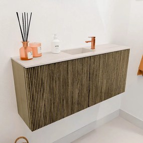 Mondiaz Joya DLux 90cm toiletmeubel dusk met wastafel faye midden 1 kraangat meli