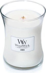WoodWick geurkaars - Medium Hourglass - Linen