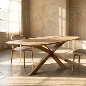 Eleonora Nikki Eettafel Naturel Hout 280 Cm - 280 X 100cm.