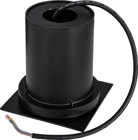 Set van 4 buiten grondspots zwart vierkant verstelbaar IP65 - Delux