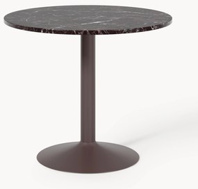 Ovale marmeren eettafel Miley, verschillende formaten, wijnrood