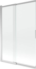 Mexen Fox 2-delige schuifbare badwand 120 x 150 cm, transparant, chroom - 891-120-002-01-00