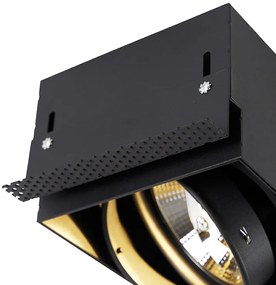 Inbouwspot zwart GU10 AR111 Trimless 2-lichts - Oneon