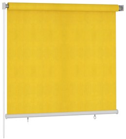 vidaXL Rolgordijn voor buiten 160x140 cm HDPE geel