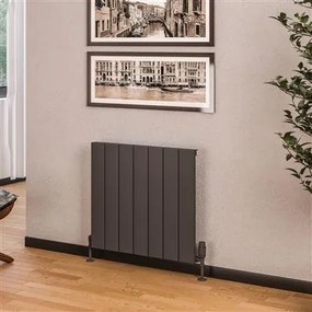 Eastbrook Rosano horizontale aluminium radiator 60x66cm Antraciet 777 watt