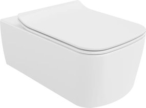 Mexen York wc-pot Rimless met soft-close slim toiletbril, duroplast, glanzend wit - 30114000