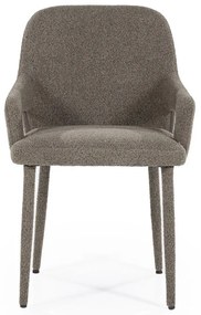 By-Boo Fika Scandinavische Eetkamerstoel Met Armleuning Bruin