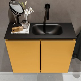 Mondiaz Ture 60cm toiletmeubel ocher met wastafel urban rechts geen kraangat