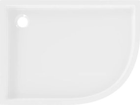 Mexen Flow+ asymmetrische linker kwartronde douchebak 90 x 80 cm, witte glans - 46Q108090LH