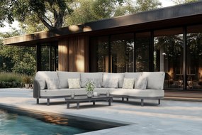 Hoek loungeset 5 personen Aluminium/rope Grijs  Santika Furniture Santika
