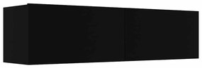 vidaXL Tv-meubel 120x30x30 cm bewerkt hout zwart