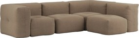 Soft Zitzak Indoor 4 Seater Hoekbank - Teddy Brown