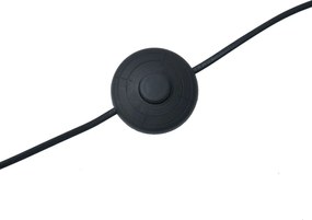 Vloerlamp hout met beige en wit gestreepte kap 50cm - Tripod Classic