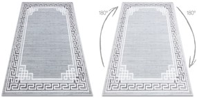 Tapijt MEFE modern  9096 Kader, Grieks sleutel - Structureel,  twee poolhoogte , grijskleuring